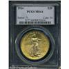 Image 1 : 1924 $20 MS64 PCGS. A beautiful lemon-gold near-Ge 1924 $20 MS64 PCGS.