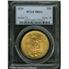 Image 1 : 1924 $20 MS64 PCGS. The top of the torch and the w 1924 $20 MS64 PCGS.