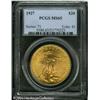Image 1 : 1927 $20 MS65 PCGS. A highly lustrous lemon-gold G 1927 $20 MS65 PCGS.
