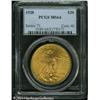 Image 1 : 1928 $20 MS64 PCGS. A lustrous orange-gold near-Ge 1928 $20 MS64 PCGS.