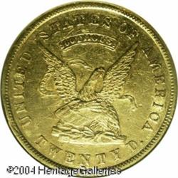 1853 $20 Assay Office Twenty Dollar, 900 Thous. MS60 1853 $20 Assay Office Twenty Dollar, 900 Thous.