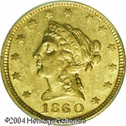 1860 $2 1/2 Clark, Gruber & Co. Quarter Eagle MS61 P 1860 $2 1/2 Clark, Gruber & Co. Quarter Eagle M