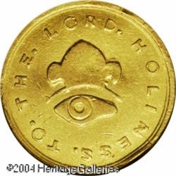 1849 $5 Mormon Five Dollar--Damaged, Bent--ANACS. XF 1849 $5 Mormon Five Dollar--Damaged, Bent--ANAC