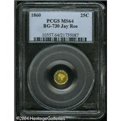 1860 25C Liberty Octagonal 25 Cents, BG-730, High R. 1860 25C Liberty Octagonal 25 Cents, BG-730, Hi