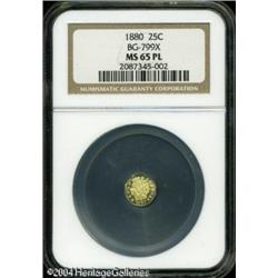 1880 25C Indian Octagonal 25 Cents, BG-799X, R.3, MS 1880 25C Indian Octagonal 25 Cents, BG-799X, R.