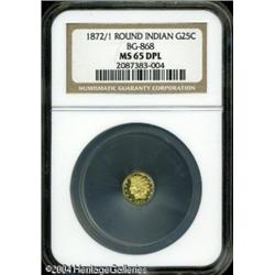 1872/1 25C Indian Round 25 Cents, BG-868, High R.4, 1872/1 25C Indian Round 25 Cents, BG-868, High R