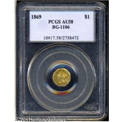 1869 $1 Liberty Octagonal 1 Dollar, BG-1106, High R. 1869 $1 Liberty Octagonal 1 Dollar, BG-1106, Hi