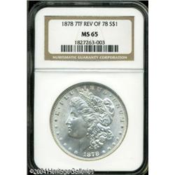 1878 7TF S$1 Reverse of 1878 MS65 NGC. A hint of g 1878 7TF S$1 Reverse of 1878 MS65 NGC.