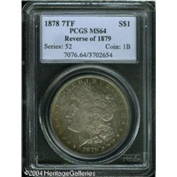1878 7TF S$1 Reverse of 1879 MS64 PCGS. Lush lime- 1878 7TF S$1 Reverse of 1879 MS64 PCGS.