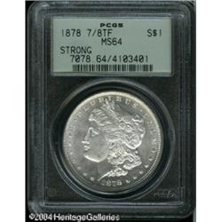 1878 7/8TF S$1 Strong MS64 PCGS. Bright lustrous s 1878 7/8TF S$1 Strong MS64 PCGS.