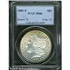 Image 1 : 1881-S S$1 MS66 PCGS. Bands of ruby-red, powder-bl 1881-S S$1 MS66 PCGS.