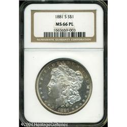 1881-S S$1 MS66 Prooflike NGC. Pale-violet toning 1881-S S$1 MS66 Prooflike NGC.