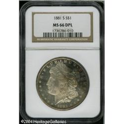 1881-S S$1 MS66 Deep Mirror Prooflike NGC. Rich go 1881-S S$1 MS66 Deep Mirror Prooflike NGC.