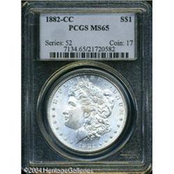 1882-CC S$1 MS65 PCGS. Aside from weakness in the 1882-CC S$1 MS65 PCGS.