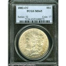 1882-CC S$1 MS65 PCGS. Brilliant and boldly struck 1882-CC S$1 MS65 PCGS.
