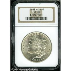 1882-CC S$1 MS65 NGC. Nicely struck, save for the 1882-CC S$1 MS65 NGC.