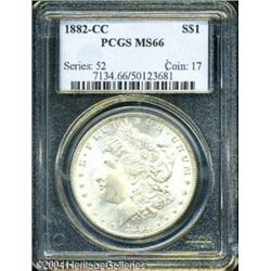 1882-CC S$1 MS66 PCGS. Booming cartwheel luster bl 1882-CC S$1 MS66 PCGS.
