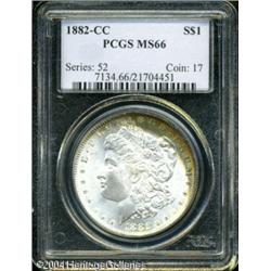 1882-CC S$1 MS66 PCGS. Well struck with sparkling, 1882-CC S$1 MS66 PCGS.