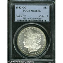 1882-CC S$1 MS 65 Prooflike NGC. A snow-white coin 1882-CC S$1 MS 65 Prooflike NGC.