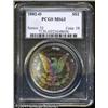 Image 1 : 1882-O S$1 MS63 PCGS. Iridescent rose-violet, gold 1882-O S$1 MS63 PCGS.