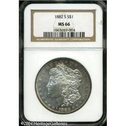 1882-S S$1 MS 66 NGC. The reverse is deeply prooflike, 1882-S S$1 MS 66 NGC. The reverse is deeply p