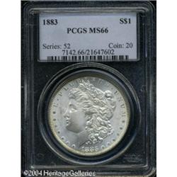 1883 S$1 MS66 PCGS. Brilliant on the obverse and v 1883 S$1 MS66 PCGS.