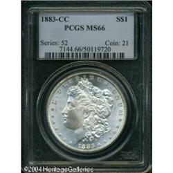 1883-CC S$1 MS66 PCGS. Sharply struck and brillian 1883-CC S$1 MS66 PCGS.