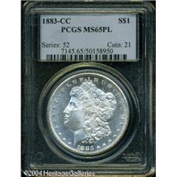 1883-CC S$1 MS65 Prooflike PCGS. Bright, virtually 1883-CC S$1 MS65 Prooflike PCGS.