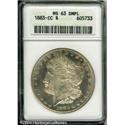 1883-CC S$1 MS63 Deep Mirror Prooflike ANACS. Ligh 1883-CC S$1 MS63 Deep Mirror Prooflike ANACS.
