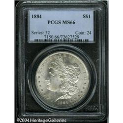 1884 S$1 MS66 PCGS. Wisps of tan-gray color embrac 1884 S$1 MS66 PCGS.