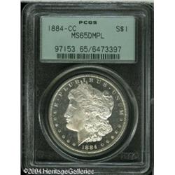 1884-CC S$1 MS65 Deep Mirror Prooflike PCGS. A thi 1884-CC S$1 MS65 Deep Mirror Prooflike PCGS.