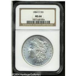 1884-O S$1 MS66 NGC. A brilliant, lustrous, and ve 1884-O S$1 MS66 NGC.