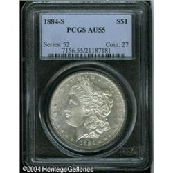1884-S S$1 AU55 PCGS. A trifle scuffy on the obver 1884-S S$1 AU55 PCGS.