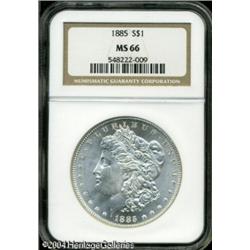 1885 S$1 MS66 NGC. Completely untoned, with pleasi 1885 S$1 MS66 NGC.