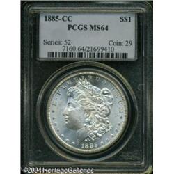 1885-CC S$1 MS64 PCGS. Well struck, and nearly unt 1885-CC S$1 MS64 PCGS.
