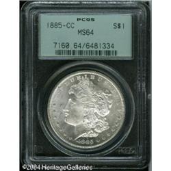 1885-CC S$1 MS64 PCGS. A creamy-white near-Gem tha 1885-CC S$1 MS64 PCGS.