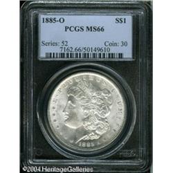1885-O S$1 MS66 PCGS. A nearly brilliant and well 1885-O S$1 MS66 PCGS.