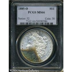 1885-O S$1 MS66 PCGS. Well struck and impeccably p 1885-O S$1 MS66 PCGS.