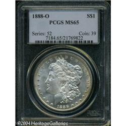 1888-O S$1 MS65 PCGS. Whispers of golden-brown col 1888-O S$1 MS65 PCGS.