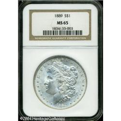 1889 S$1 MS65 NGC. A brilliant and fully lustrous 1889 S$1 MS65 NGC.