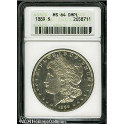 1889 S$1 MS64 Deep Mirror Prooflike ANACS. Typical 1889 S$1 MS64 Deep Mirror Prooflike ANACS.
