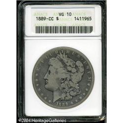 1889-CC S$1 VG10 ANACS. A few wispy slide marks cr 1889-CC S$1 VG10 ANACS.