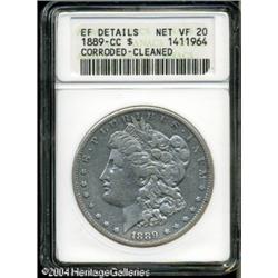 1889-CC S$1 --Corroded, Cleaned--ANACS. XF Details, N 1889-CC S$1 --Corroded, Cleaned--ANACS. XF Det