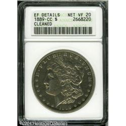 1889-CC S$1 --Cleaned--ANACS. XF Details, Net VF20. 1889-CC S$1 --Cleaned--ANACS. XF Details, Net VF