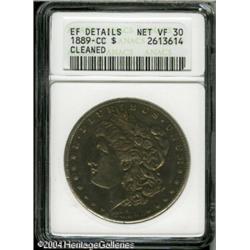 1889-CC S$1 --Cleaned--ANACS. XF Details, Net VF30. 1889-CC S$1 --Cleaned--ANACS. XF Details, Net VF