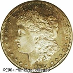 1889-CC S$1 XF40 ANACS. The margins have light gol 1889-CC S$1 XF40 ANACS.