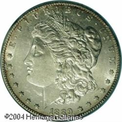 1889-CC S$1 AU55 PCGS. Mostly brilliant with modes 1889-CC S$1 AU55 PCGS.