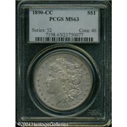 1890-CC S$1 MS63 PCGS. Dusky gray toning is a shad 1890-CC S$1 MS63 PCGS.