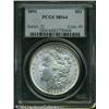 Image 1 : 1891 S$1 MS64 PCGS. Silver-gray surfaces display n 1891 S$1 MS64 PCGS.