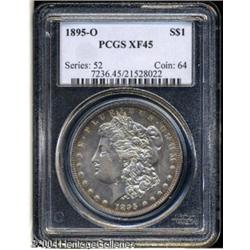 1895-O S$1 XF45 PCGS. Golden-brown and mauve color 1895-O S$1 XF45 PCGS.
